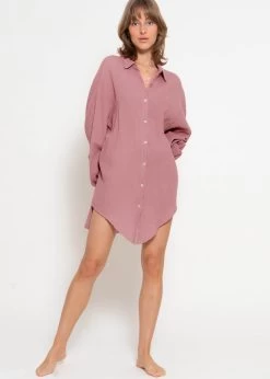 Musselin Bluse Oversize, Altrosa -Sassyclassy sassyclassy musselin bluse oversize altrosa S2209B5083 1sassyclassy musselin bluse oversize altrosa S2209B5083 4 CR2