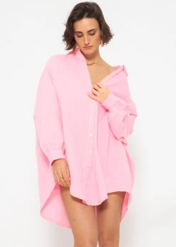 Musselin Bluse Oversize, Babyrosa -Sassyclassy sassyclassy musselin bluse oversize babyrosa S2201B4498 3