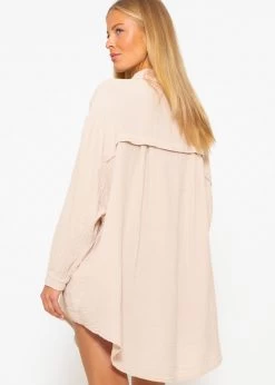 Musselin Bluse Oversize, Beige 14 Musselin Bluse Oversize, Beige -Sassyclassy sassyclassy musselin bluse oversize beige S3207B5996