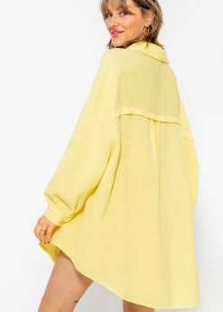 Musselin Bluse Oversize, Gelb 14 Musselin Bluse Oversize, Gelb -Sassyclassy sassyclassy musselin bluse oversize gelb S2201B4490 1