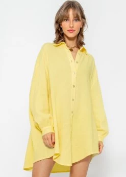 Musselin Bluse Oversize, Gelb 13 Musselin Bluse Oversize, Gelb -Sassyclassy sassyclassy musselin bluse oversize gelb S2201B4490 4