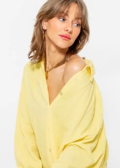 Musselin Bluse Oversize, Gelb 12 Musselin Bluse Oversize, Gelb -Sassyclassy sassyclassy musselin bluse oversize gelb S2201B4490 7