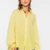 Musselin Bluse Oversize, Kurz, Gelb -Sassyclassy sassyclassy musselin bluse oversize kurz gelb S2202B4550 4