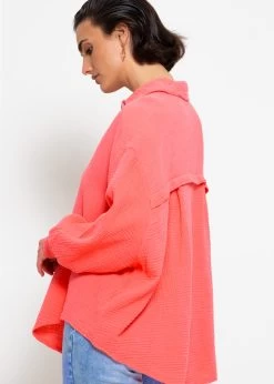 Musselin Bluse Oversize, Kurz, Koralle -Sassyclassy sassyclassy musselin bluse oversize kurz koralle S2205B4714A7DXPVn2l5RXy