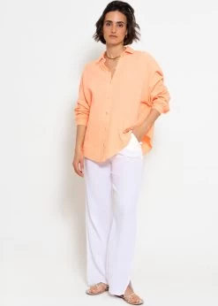 Musselin Bluse Oversize, Kurz - Peach 10 Musselin Bluse Oversize, Kurz - Peach -Sassyclassy sassyclassy musselin bluse oversize kurz peach S4203E6954 4