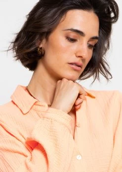 Musselin Bluse Oversize, Kurz - Peach 12 Musselin Bluse Oversize, Kurz - Peach -Sassyclassy sassyclassy musselin bluse oversize kurz peach S4203E6954 6