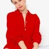 Musselin Bluse Oversize, Kurz, Rot 2 Musselin Bluse Oversize, Kurz, Rot -Sassyclassy sassyclassy musselin bluse oversize kurz rot S2201B4519 4