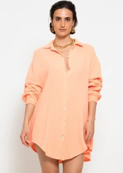 Musselin Bluse Oversize - Peach -Sassyclassy sassyclassy musselin bluse oversize peach S4203E6955 3