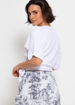 Musselin Bluse Zum Wickeln - Weiß -Sassyclassy sassyclassy musselin bluse zum wickeln weiss S4203E6856 1