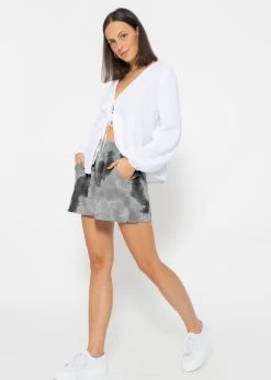 Musselin Blusenjacke Mit Bindebänder - Weiß -Sassyclassy sassyclassy musselin blusenjacke mit bindebander weiss S4203E6896 5