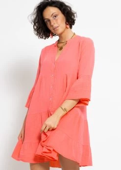 Musselin Kleid, Koralle -Sassyclassy sassyclassy musselin kleid koralle S2206B4812 1