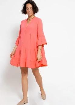 Musselin Kleid, Koralle -Sassyclassy sassyclassy musselin kleid koralle S2206B4812