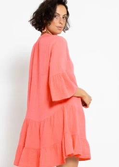 Musselin Kleid, Koralle -Sassyclassy sassyclassy musselin kleid koralle S2206B4812 3