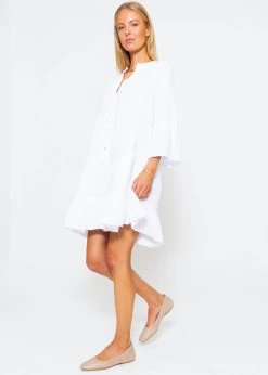 Musselin Kleid, Weiß -Sassyclassy sassyclassy musselin kleid weiss S2206B3973 2