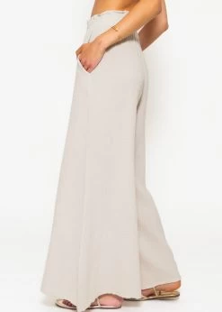 Musselin Pants Mit Weitem Bein, Hellbeige -Sassyclassy sassyclassy musselin pants mit weitem bein hellbeige S3203B5721 8