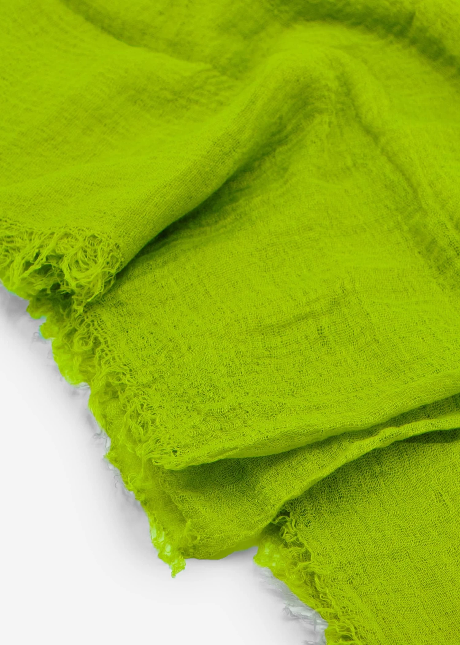 Musselin Schal - Knallgrün 6 Musselin Schal - Knallgrün – Bild 4