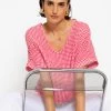 Musselin Shirt Mit Vichy-Print - Pink-weiß -Sassyclassy sassyclassy musselin shirt mit vichy print pink weiss S4203E7009 4
