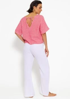 Musselin Shirt Mit Vichy-Print - Pink-weiß -Sassyclassy sassyclassy musselin shirt mit vichy print pink weiss S4203E7009 5