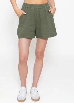 Musselin Shorts, Khaki -Sassyclassy sassyclassy musselin shorts khaki S2206B4841 6