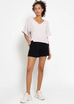 Musselin Shorts Mit Breitem Bund - Schwarz -Sassyclassy sassyclassy musselin shorts mit breitem bund schwarz S4203S6988