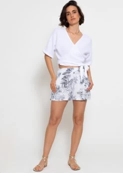 Musselin Shorts Mit Print - Dunkelblau -Sassyclassy sassyclassy musselin shorts mit print dunkelblau S4203S6884