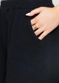 Musselin Shorts, Schwarz -Sassyclassy sassyclassy musselin shorts schwarz S2206B4803 2