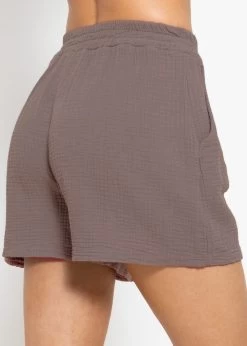 Musselin Shorts, Taupe -Sassyclassy sassyclassy musselin shorts taupe S3202B5545 1 1