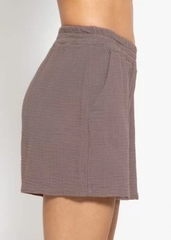 Musselin Shorts, Taupe -Sassyclassy sassyclassy musselin shorts taupe S3202B5545 1