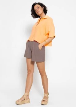 Musselin Shorts, Taupe -Sassyclassy sassyclassy musselin shorts taupe S3202B5545