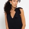 Musselin Top Mit Schleife - Schwarz -Sassyclassy sassyclassy musselin top mit schleife schwarz S4203T6949 2ORlV9GFwnraSE