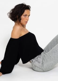 Musselin Top, Schulterfrei - Schwarz -Sassyclassy sassyclassy musselin top schulterfrei schwarz S4203T7011