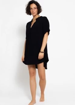 Musselin Tunika - Schwarz -Sassyclassy sassyclassy musselin tunika schwarz S4203K6987 1