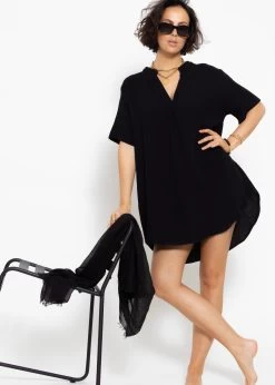 Musselin Tunika - Schwarz -Sassyclassy sassyclassy musselin tunika schwarz S4203K6987 4