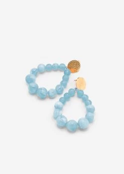 Ohrstecker Gold Mit Perlen - Hellblau -Sassyclassy sassyclassy ohrstecker gold mit perlen hellblau S2404AO9056 1