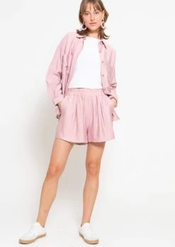 Oversize Viskose Bluse Mit Aufgesetzten Taschen - Altrosa -Sassyclassy sassyclassy oversize bluse mit aufgesetzten taschen altrosa S4203E6880 1