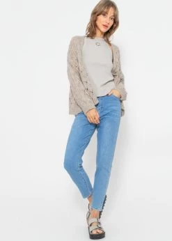 Oversize Cardigan In Ajour Strick- Beige -Sassyclassy sassyclassy oversize cardigan in ajour strick beige S4203C6836 10