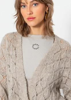 Oversize Cardigan In Ajour Strick- Beige -Sassyclassy sassyclassy oversize cardigan in ajour strick beige S4203C6836 2