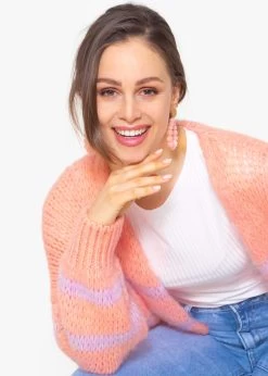 Oversize Cardigan Mit Flieder Streifen - Peach 15 Oversize Cardigan Mit Flieder Streifen - Peach -Sassyclassy sassyclassy oversize cardigan mit flieder streifen peach S4203C6928 2RvYdejbf7ZD5P