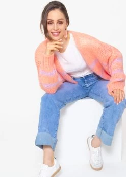 Oversize Cardigan Mit Flieder Streifen - Peach 17 Oversize Cardigan Mit Flieder Streifen - Peach -Sassyclassy sassyclassy oversize cardigan mit flieder streifen peach S4203C6928 5T7yVturm6EKfv