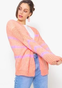 Oversize Cardigan Mit Flieder Streifen - Peach 13 Oversize Cardigan Mit Flieder Streifen - Peach -Sassyclassy sassyclassy oversize cardigan mit flieder streifen peach S4203C6928 7CteiQVT4LcKoe
