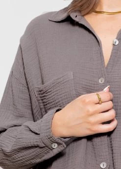 Oversize Musselin Bluse Mit Brusttaschen - Taupe 15 Oversize Musselin Bluse Mit Brusttaschen - Taupe -Sassyclassy sassyclassy oversize musselin bluse mit brusttaschen taupe S4203E6863