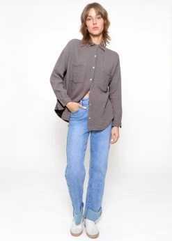 Oversize Musselin Bluse Mit Brusttaschen - Taupe 12 Oversize Musselin Bluse Mit Brusttaschen - Taupe -Sassyclassy sassyclassy oversize musselin bluse mit brusttaschen taupe S4203E6863 5