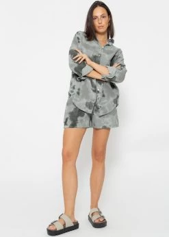 Oversize Musselin Bluse Mit Print - Grau-khaki -Sassyclassy sassyclassy oversize musselin bluse mit print grau khaki S4203E6860 5nP2bukPaZgRFZ