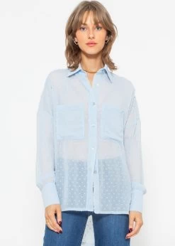 Oversize Plumetis Bluse, Hellblau 15 Oversize Plumetis Bluse, Hellblau -Sassyclassy sassyclassy oversize plumetis bluse hellblau S3203B5659 4