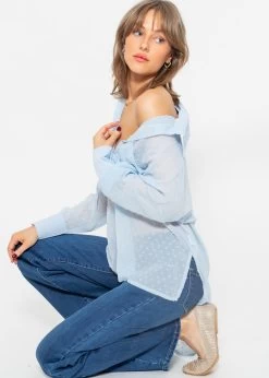 Oversize Plumetis Bluse, Hellblau 18 Oversize Plumetis Bluse, Hellblau -Sassyclassy sassyclassy oversize plumetis bluse hellblau S3203B5659 8