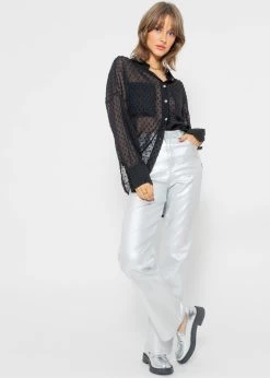 Oversize Plumetis Bluse, Schwarz -Sassyclassy sassyclassy oversize plumetis bluse schwarz S3203B5656 9