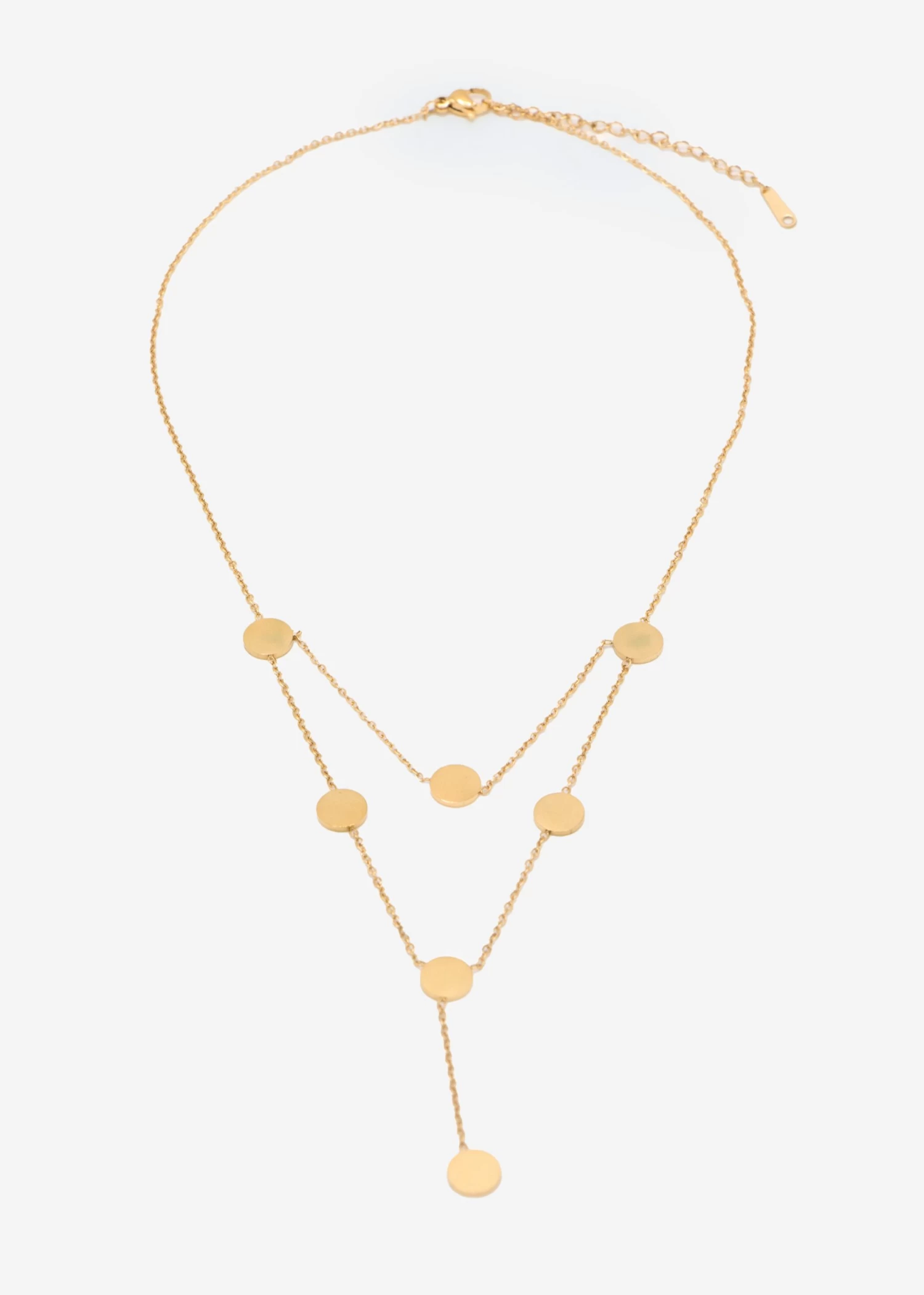 Plättchen-Halskette - Gold 3 Plättchen-Halskette - Gold