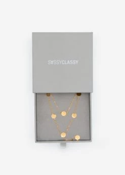 Plättchen-Halskette - Gold 11 Plättchen-Halskette - Gold -Sassyclassy sassyclassy plattchen halskette gold S3207A1422 3