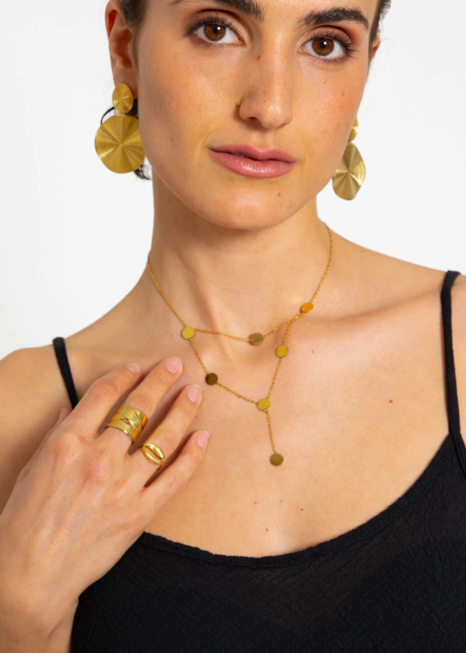 Plättchen-Halskette - Gold 6 Plättchen-Halskette - Gold – Bild 4