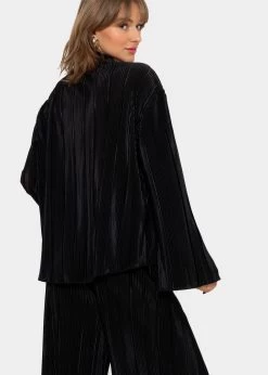 Plissee Hemdbluse - Schwarz -Sassyclassy sassyclassy plissee hemd schwarz S3212E6739